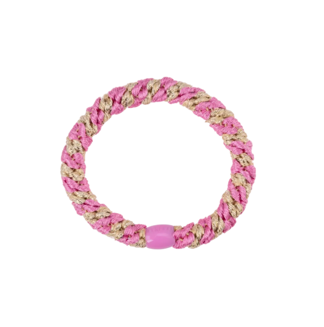 Kknekki Bubbelgum Beige Glitter Stripe Hiuslenkki