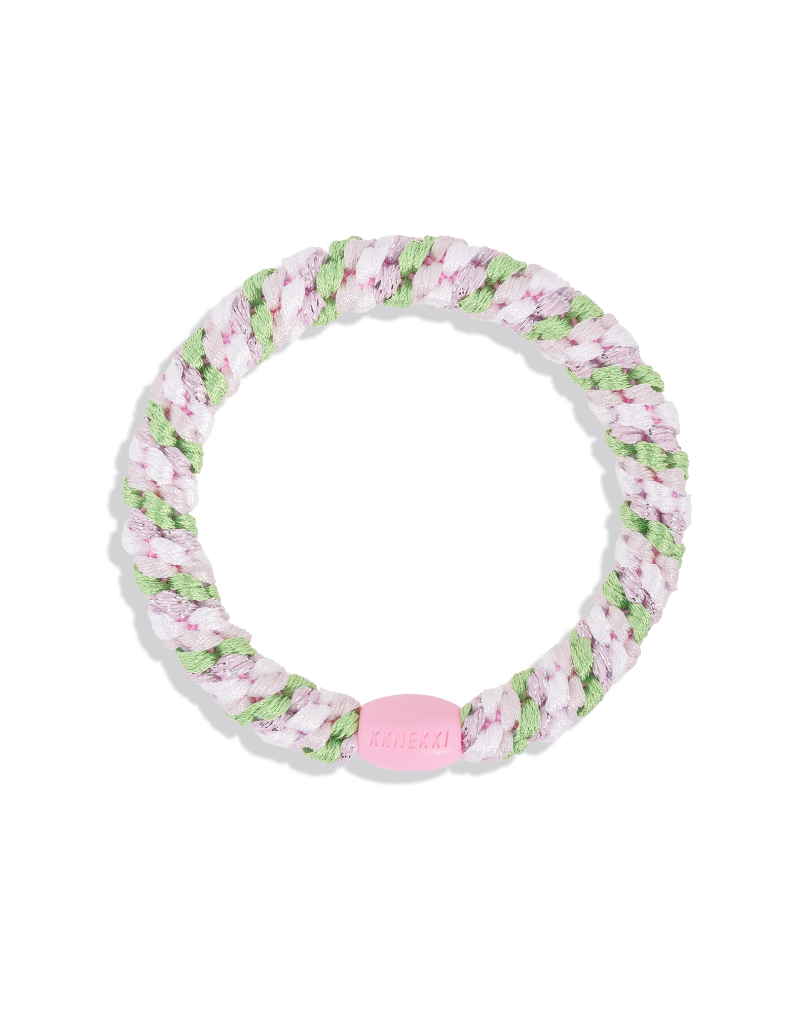 KKNEKKI Mix Grass Green Pink Glitter – vihreä-pinkki glitter hiuslenkki