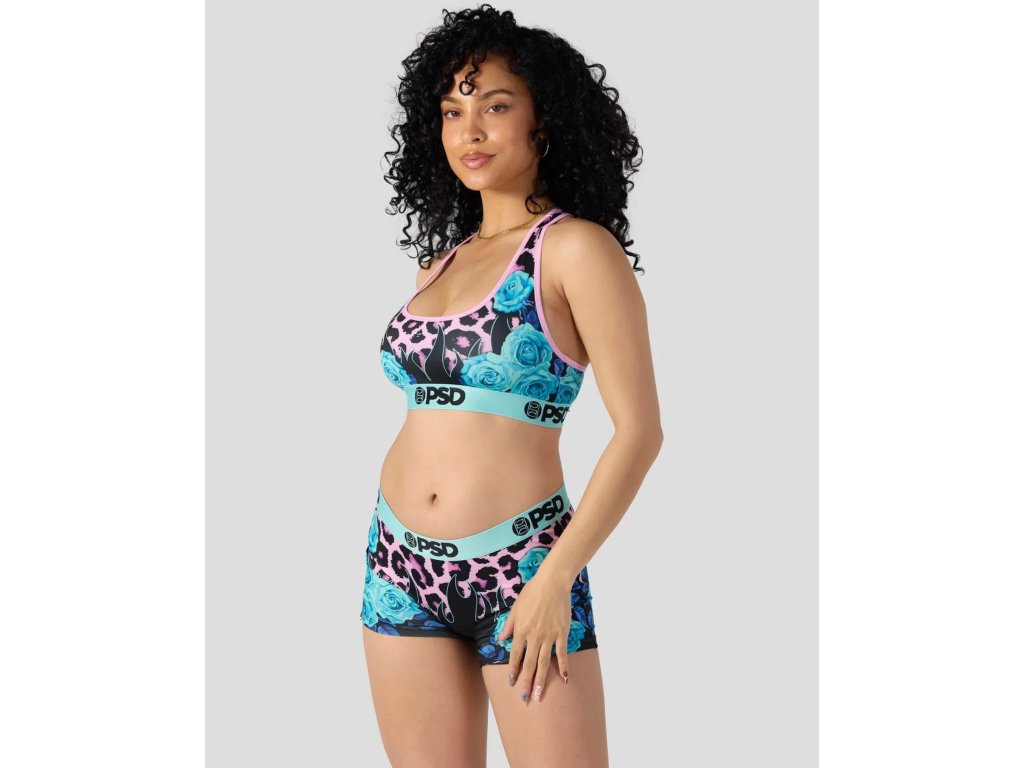 PSD Floral Leopard Women Sports Bra