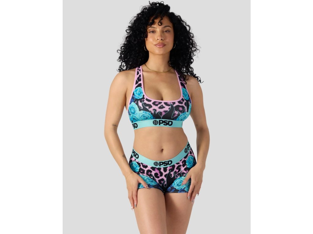 PSD Floral Leopard Women Sports Bra