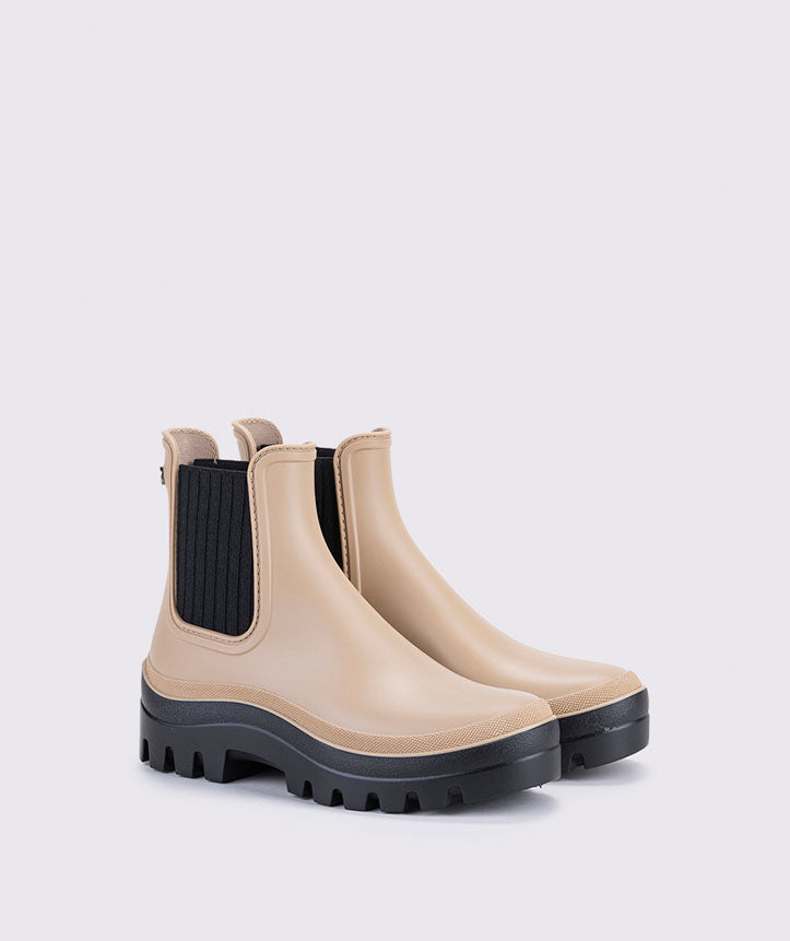 Igor Soul Black Beige naisten kaksiväriset kumisaappaat