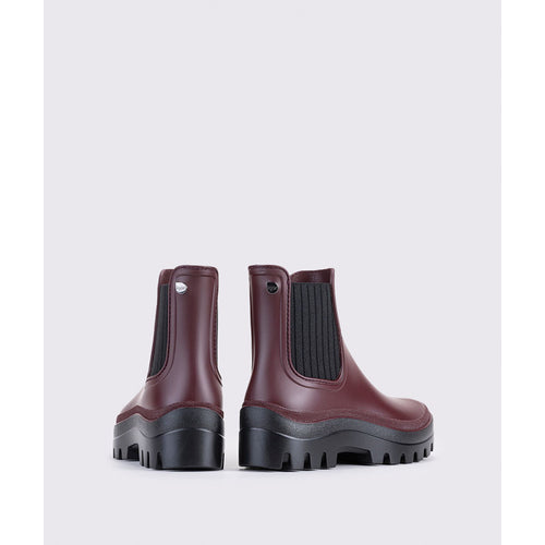 Igor Soul Black Burgundy naisten vedenpitävät kumisaapas nilkkurit takaa