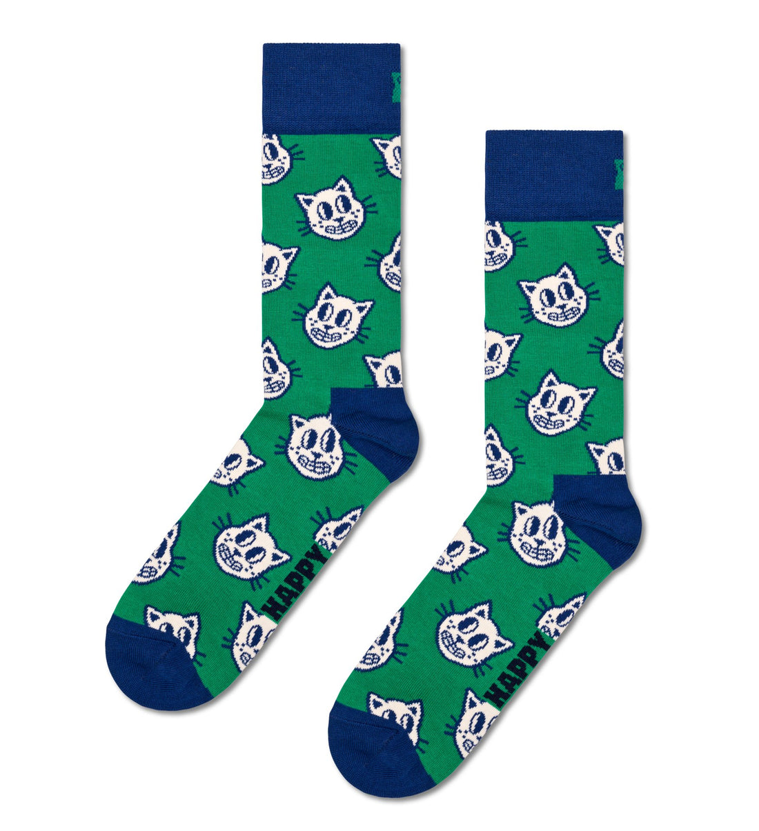 Happy Socks - Cat Sock Green