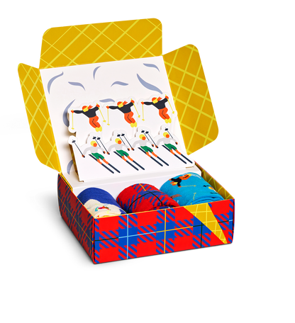 Downhill Skiing Socks Gift Set – kolme paria värikkäitä laskettelusukkia