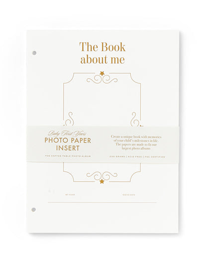 Baby Album lisäsivut 28x21 cm – pakkaus 10 valkoista arkkia