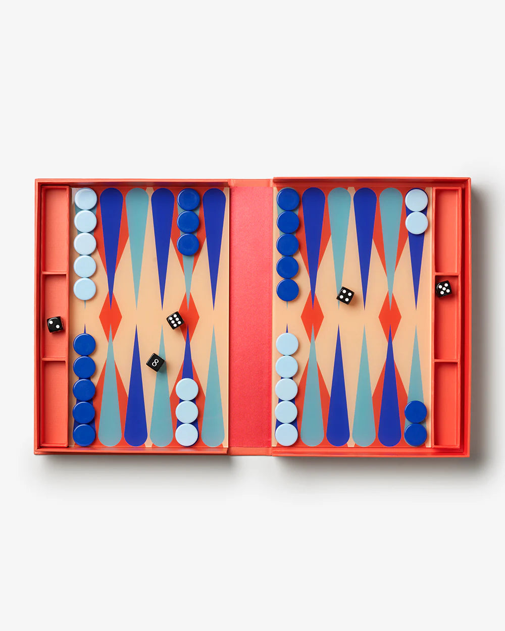 Klassinen Backgammon modernissa kirjamaisessa pakkauksessa