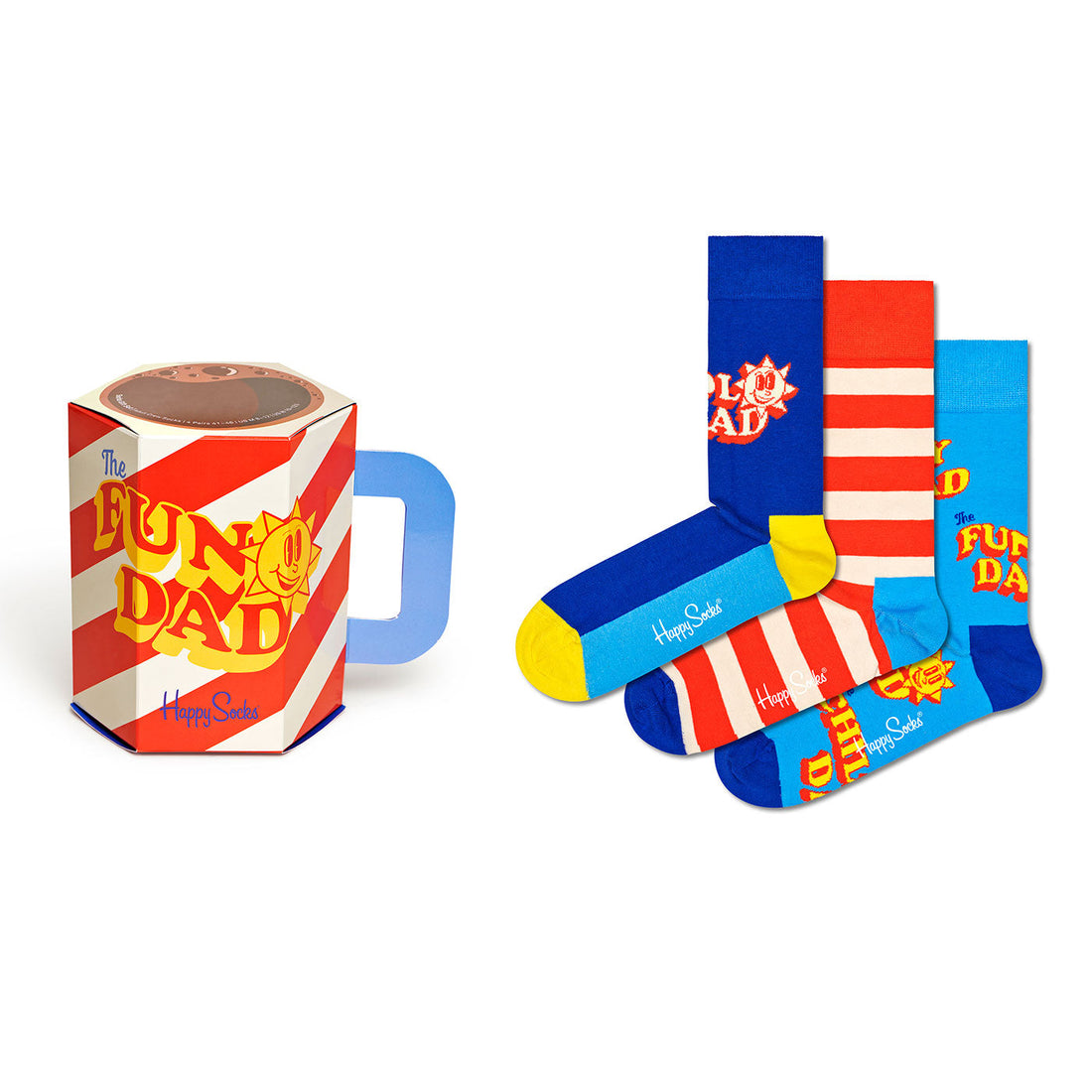 Father Of The Year Socks Gift Set – kolmen parin lahjapakkaus isälle