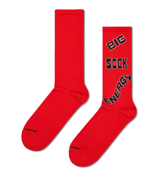 Big Socks Energy Red Sneaker Socks
