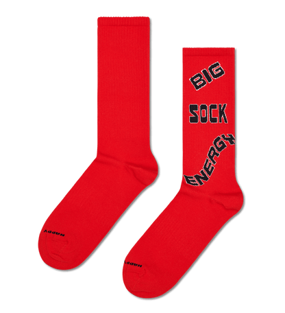 Big Socks Energy Red Sneaker Socks