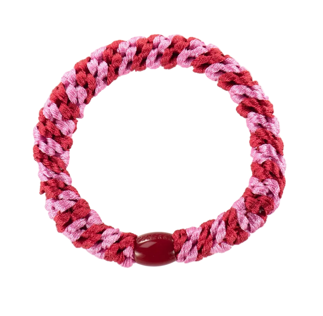 Kknekki Red-Bubblegum Stripe Hiuslenkki