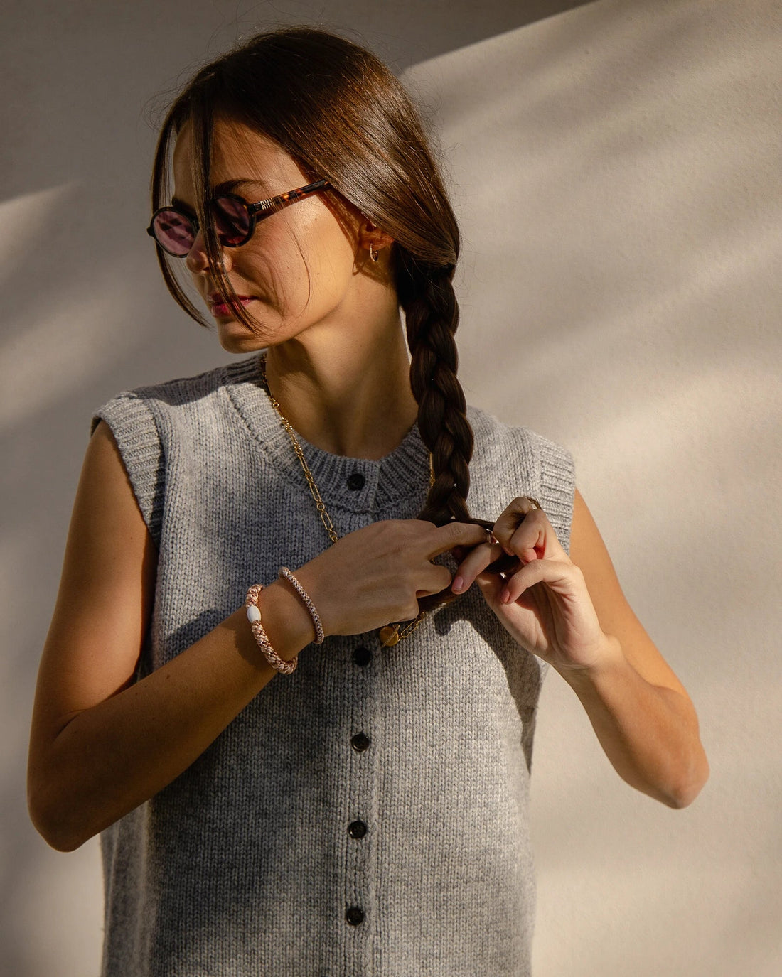 KKNEKKI hair tie rosegold glitter stripe