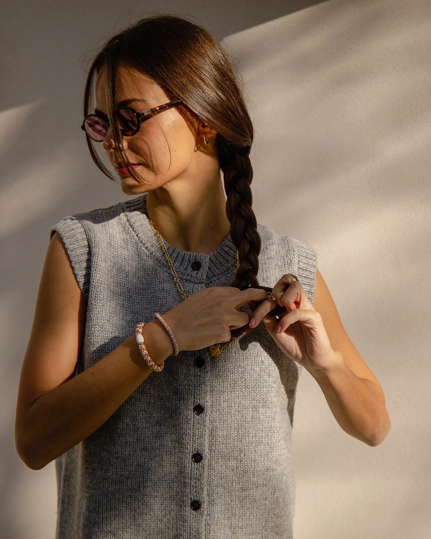 KKNEKKI hair tie rosegold glitter stripe