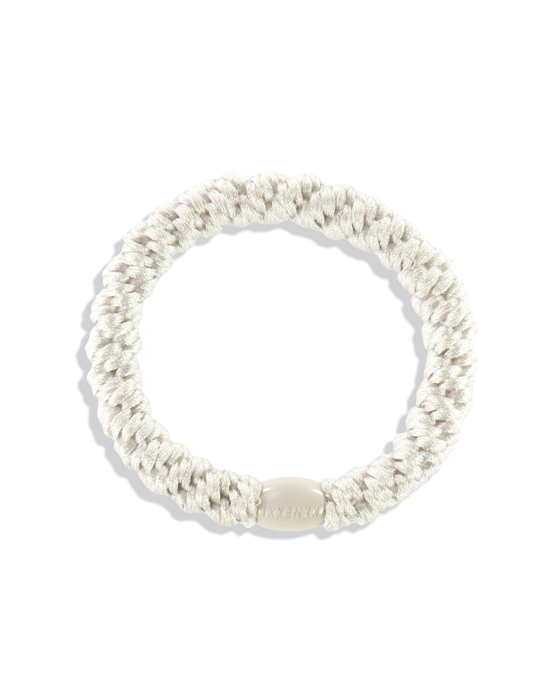 KKNEKKI White – valkoinen punottu hiuslenkki