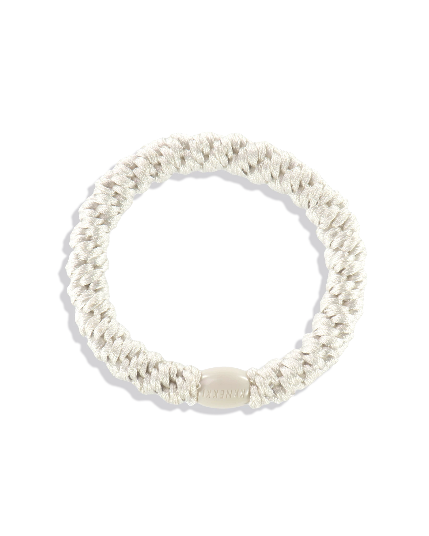 KKNEKKI White – valkoinen punottu hiuslenkki