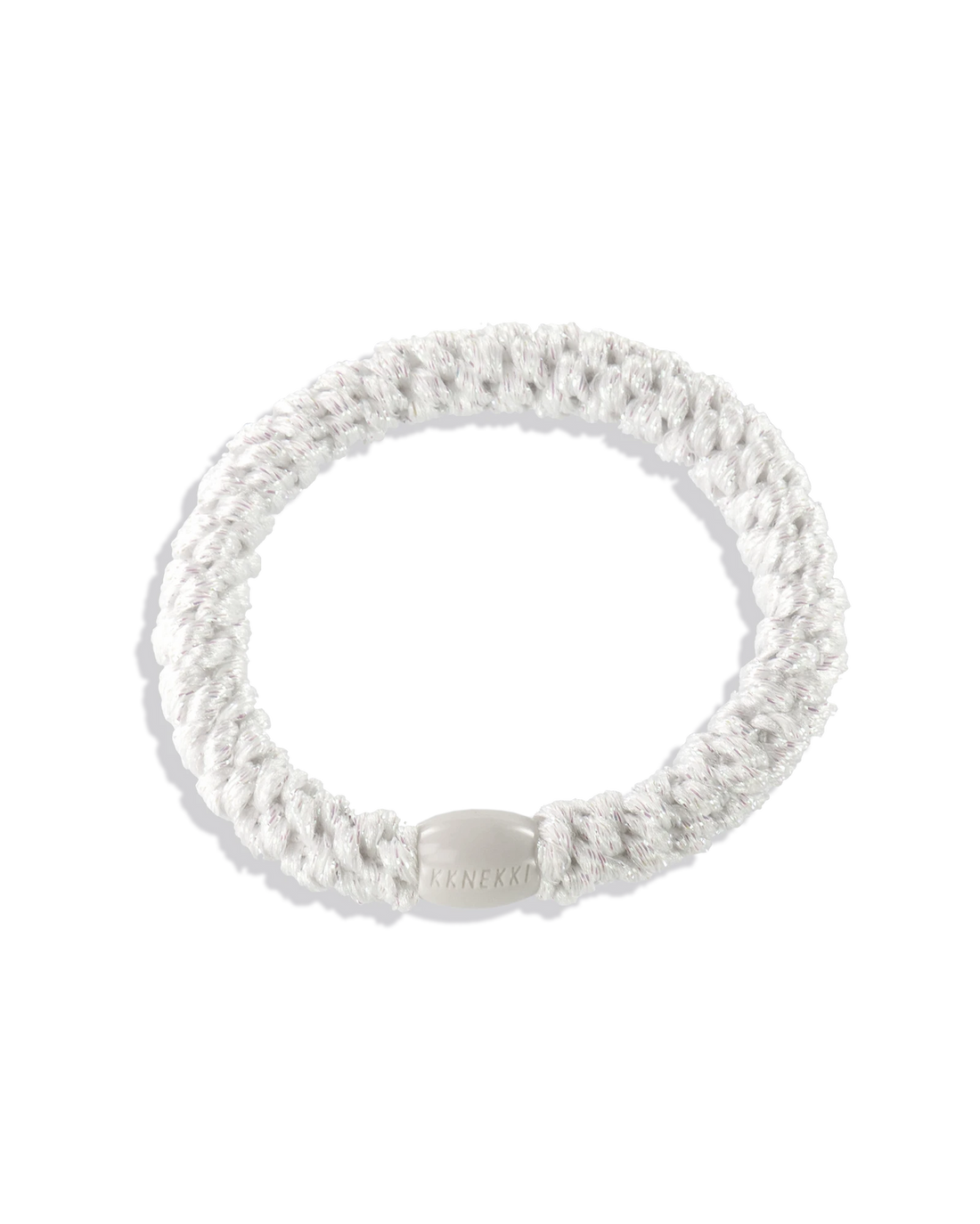 KKNEKKI White Glitter – valkoinen glitter-hiuslenkki