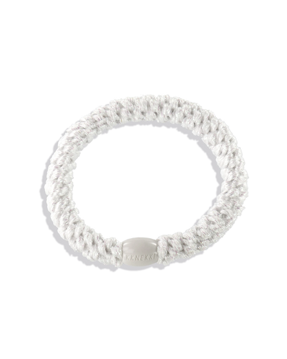 KKNEKKI White Glitter – valkoinen glitter-hiuslenkki