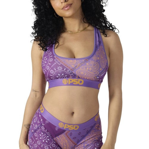 PSD Plum Bandana Women Sports Bra – naisten urheiluliivi bandana-kuosilla
