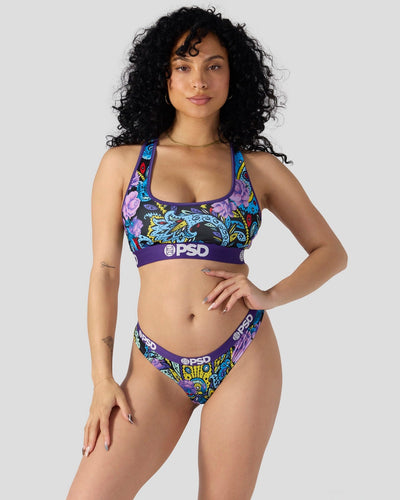 PSD Violet Paisley Women Sports Bra – naisten urheiluliivi paisley-kuosilla