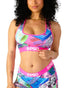 PSD Underwear World Stackz – racerback-sports bra pinkillä logobändillä